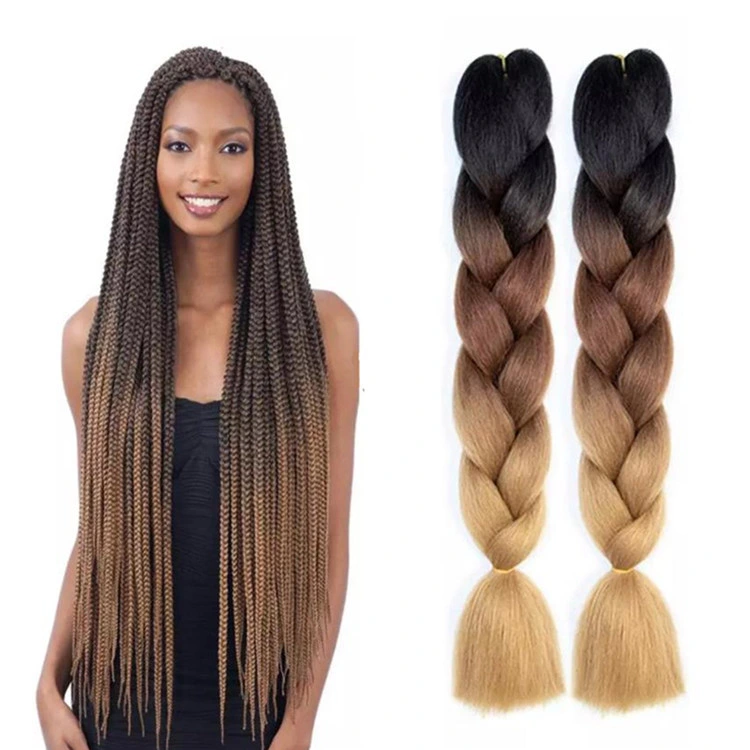 24inch jumbo Braids sintético Afro Cabello a granel