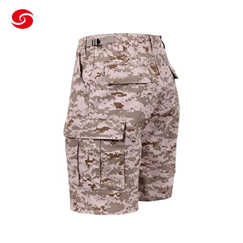 Diario del ejército militar de camuflaje táctico utilizar pantalones cortos con bolsillo