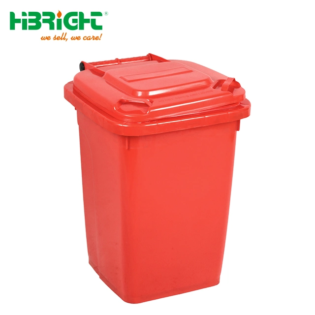 Colourful Big Capacity Supermarket Using Wheeled Refuse Basket Container