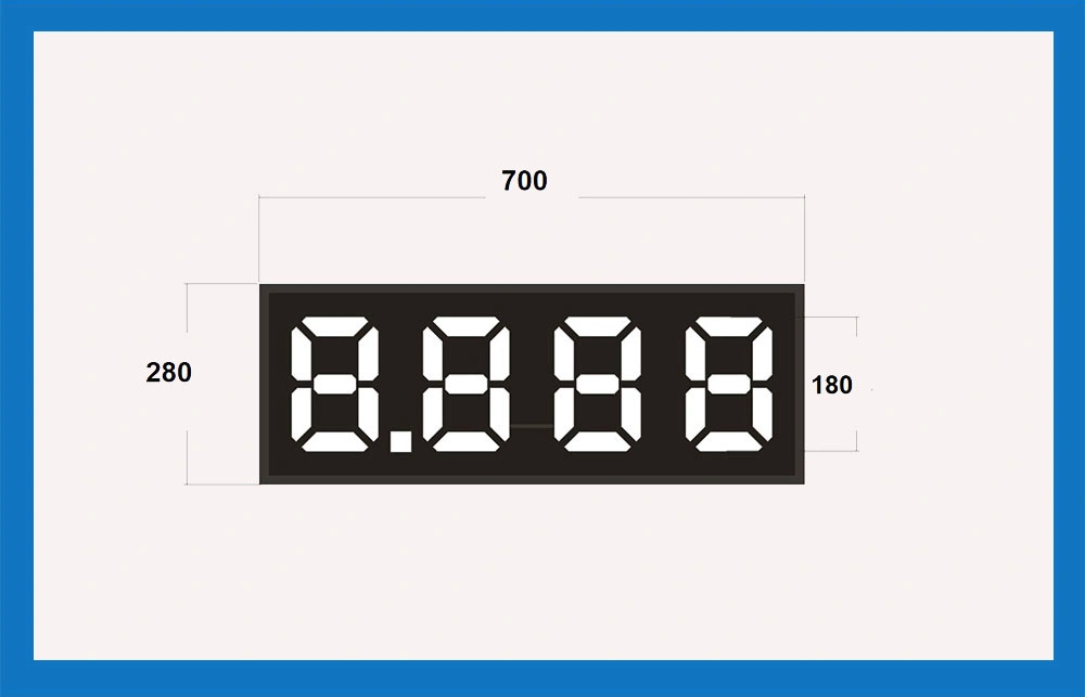 Petrol Stations 7-Segment Magnetic Price Display