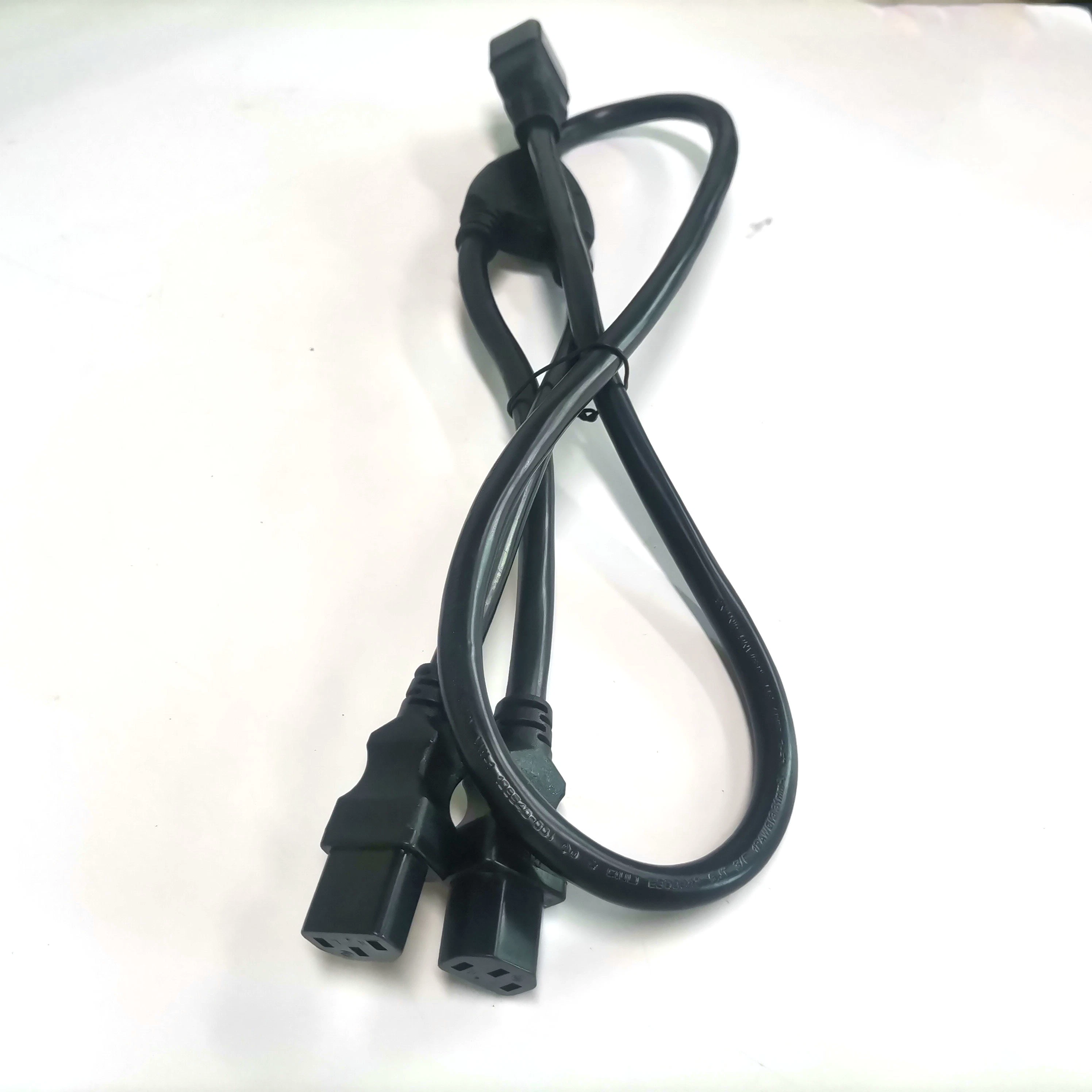 C20 a 2xc13 divisor cable de alimentación cable principal de 1,5mm2 divisor Cable 1 mm2 negro