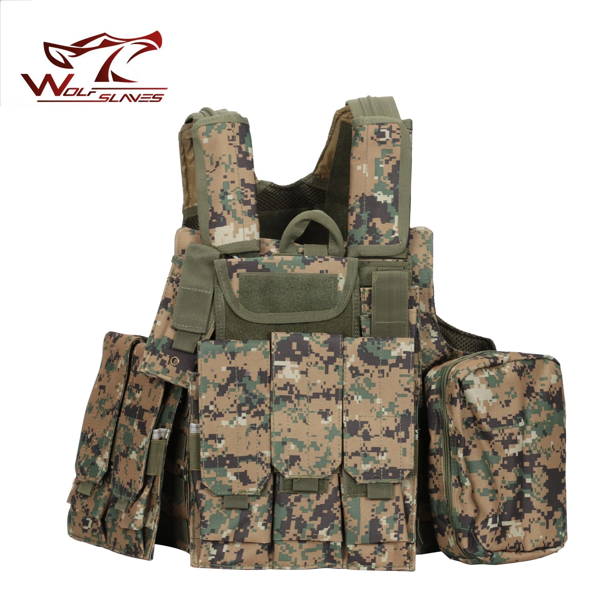 Custom Outdoor Training Military style Molle System Special Camouflage Belt Magazine Bag Tactical Vest