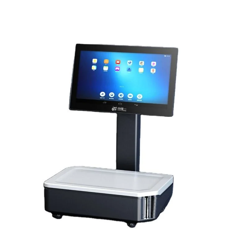 Ai POS Scale with Label Sticker Printer Automatic Identified Scale for Fruit Vegetable Shop