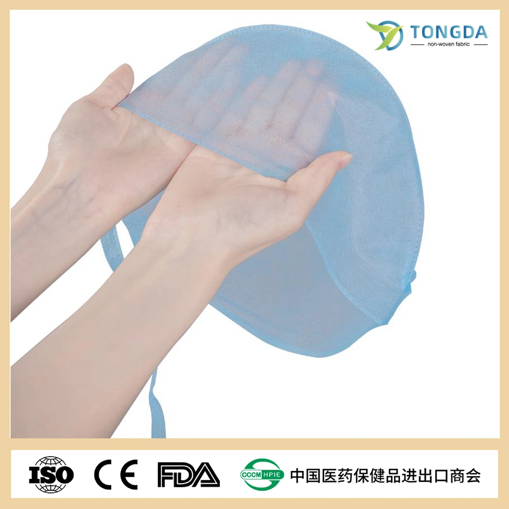 PP/SMS Surgical Head Caps Disposable Doctor Hair Cap With Tie On Back