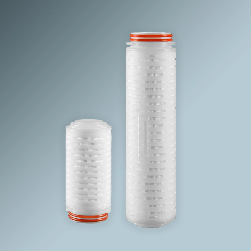 Validated Hydrophilic PVDF Membrane Pleated Cartridge Filters 0.22 Micron End Caps 10/20/30/40"