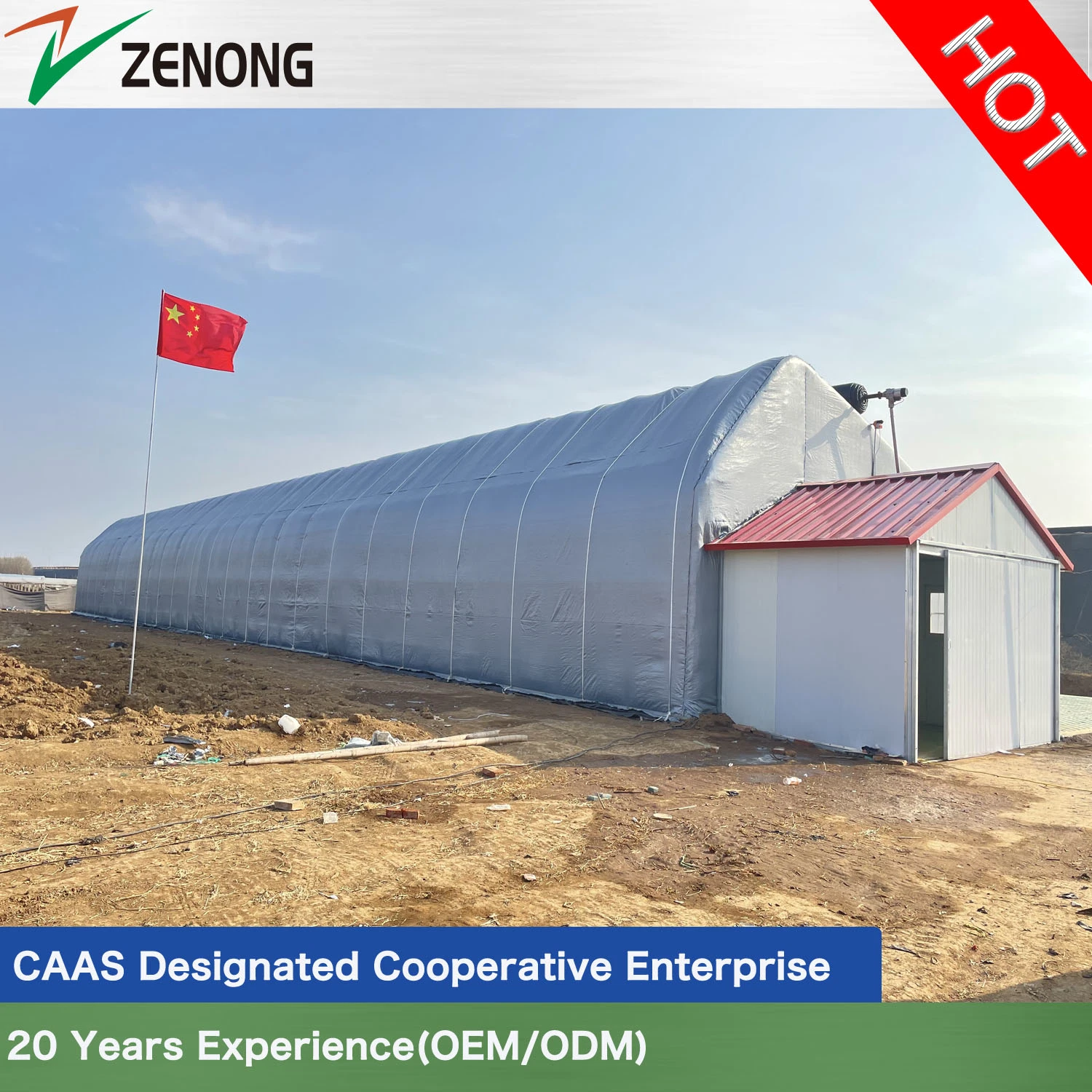 Easily Assembled Plastic Film Winter Solar Greenhouse From China