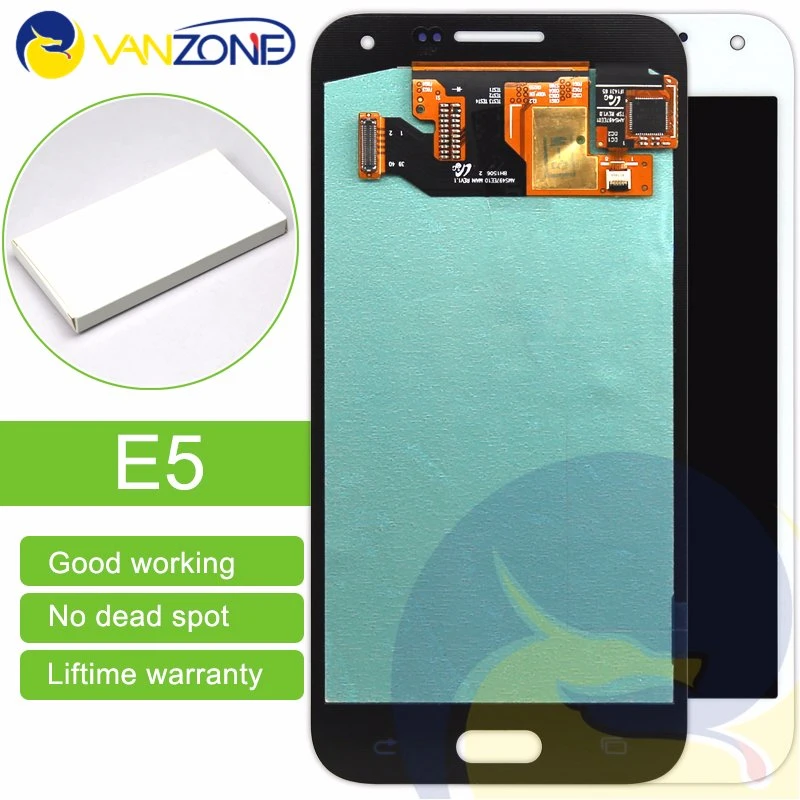 LCD Screen White/Blue New LCD Display Touch Screen Digitizer Assembly for Samsung E5 E500 Free Shipping