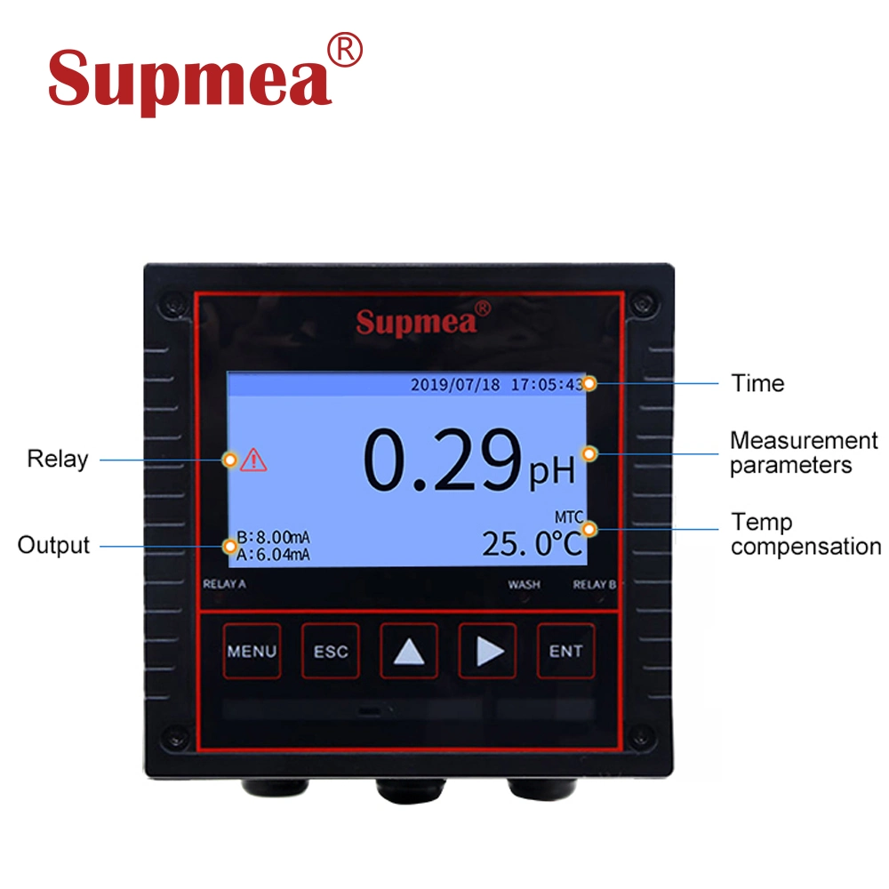 Waste Water Online 220V or 24V 4-20mA Electronic pH Monitor pH Meter Instrument