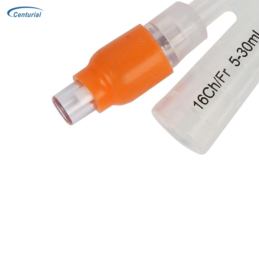 High Accuracy 100% Silicon Foley Catheter with Temperature Probe