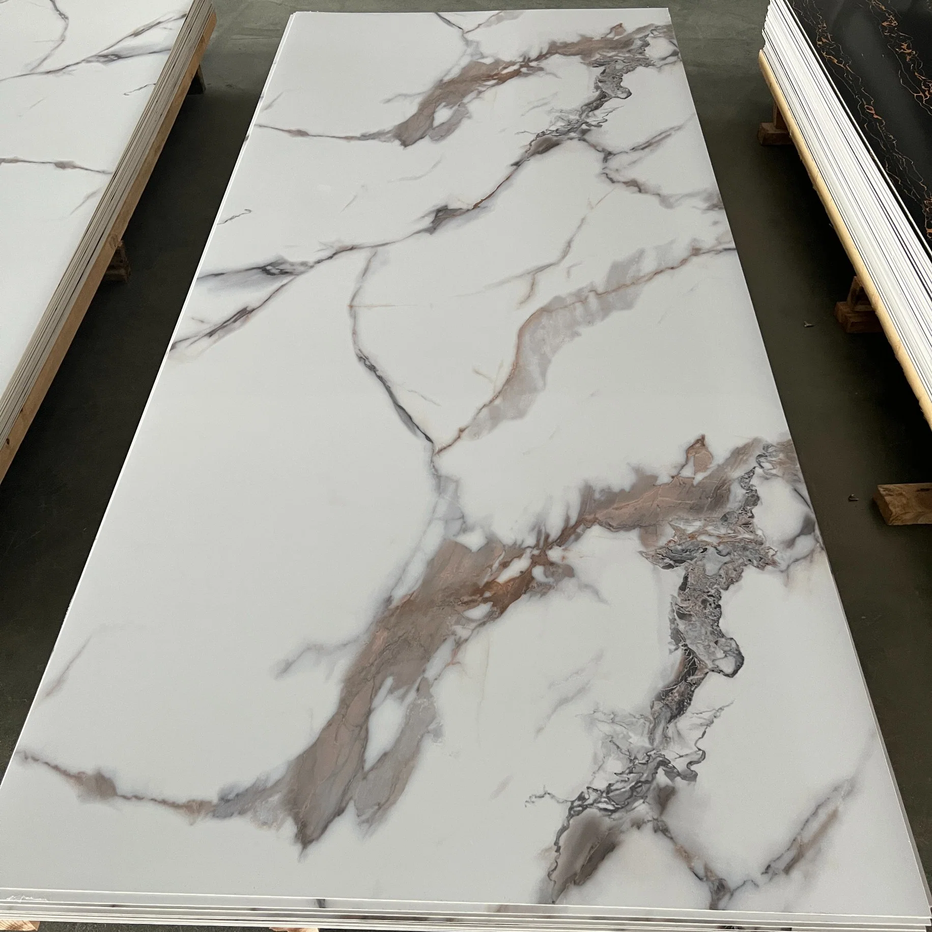 Chinese Manufacturer 1220X2440mm 3mm PVC Marble Sheet UV Coating Wall Panel Board