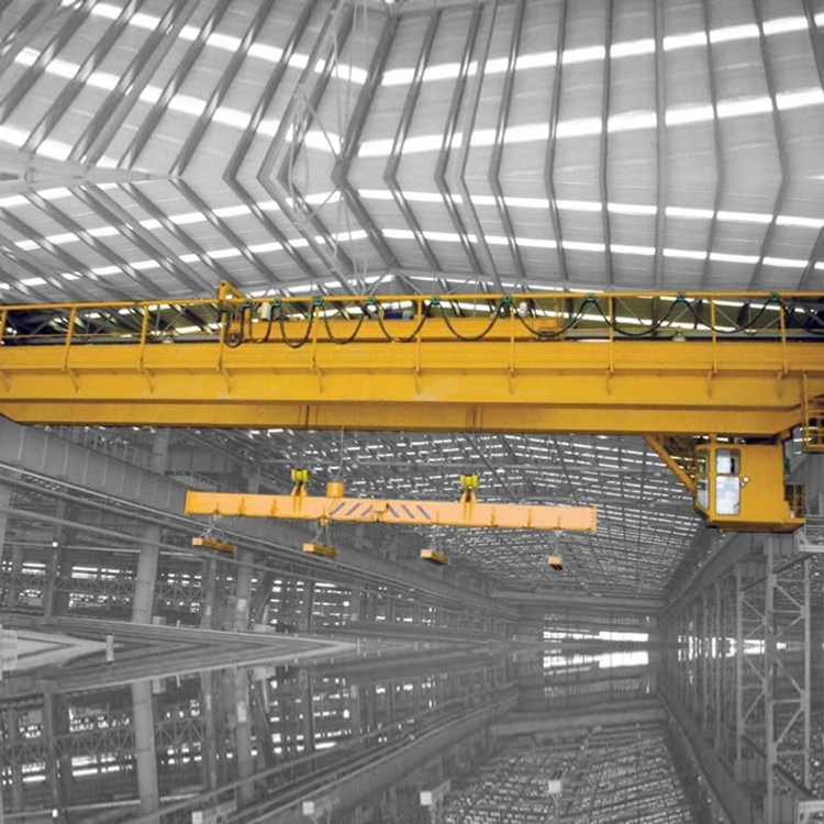 Qp Type Double Girder with Electromagnetic Grab Electric Walking Crane