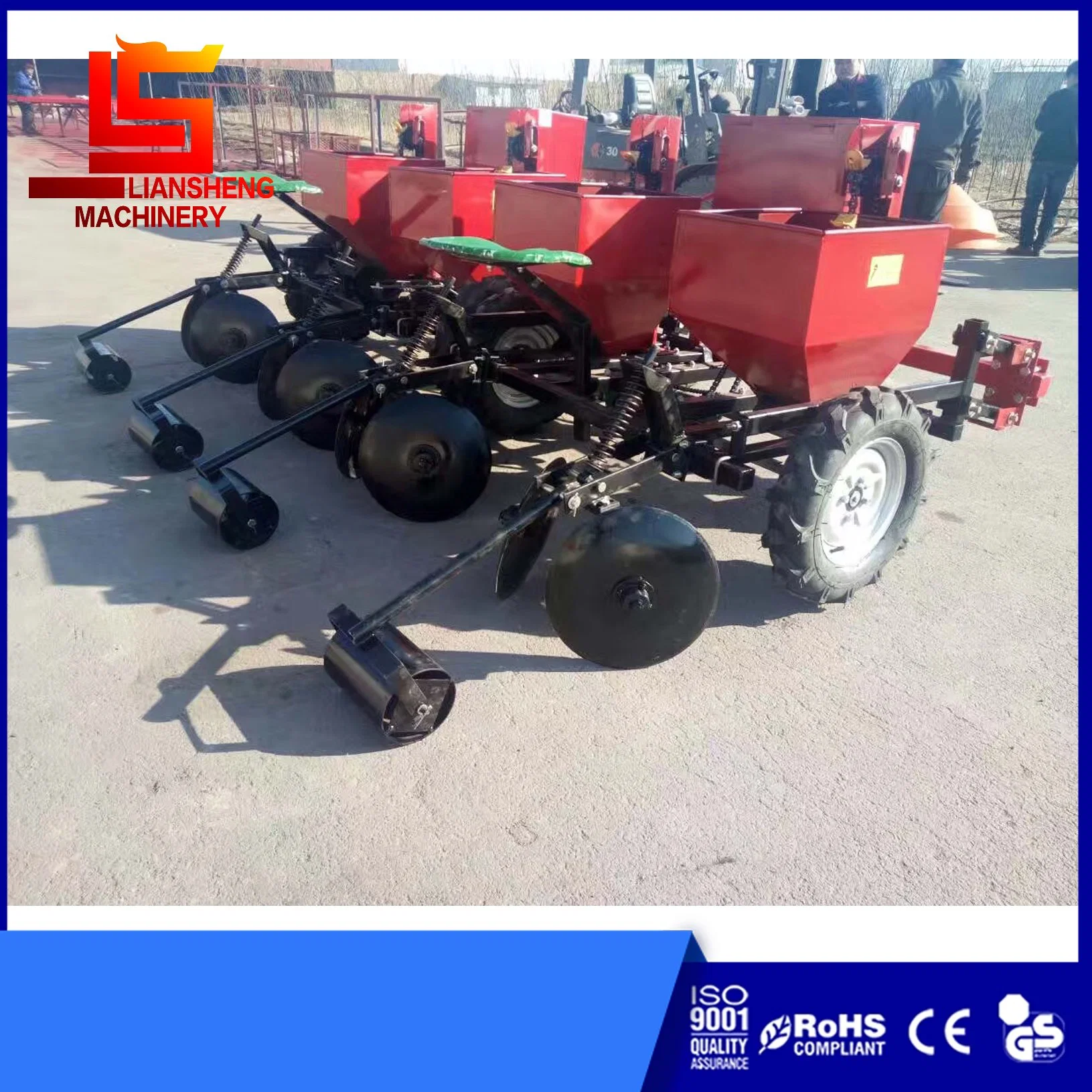 Multi-Function Potato Planter, Integrated Planting Machine for Sowing, Fertilizing, Ridge, Rotary Tillage and Film Mulching