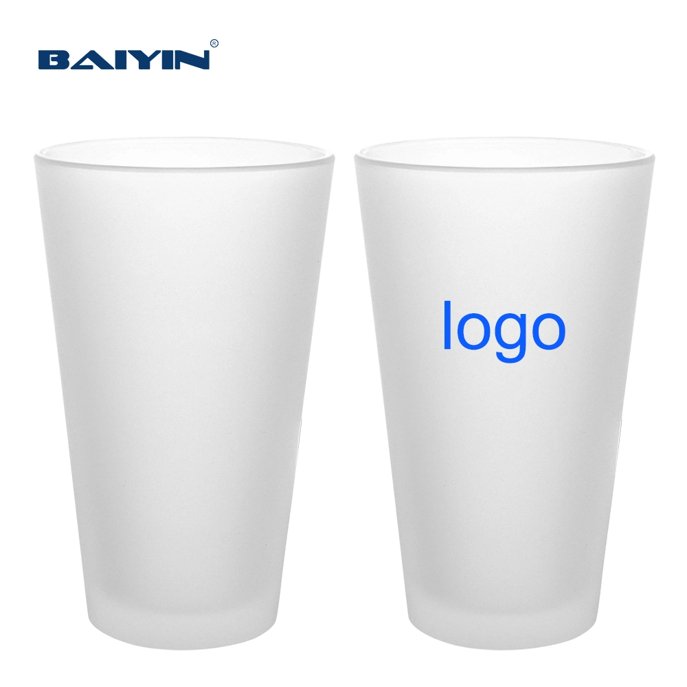 17oz Tumbler Beer Mug Sublimation Blank Frosted Glass Mugs