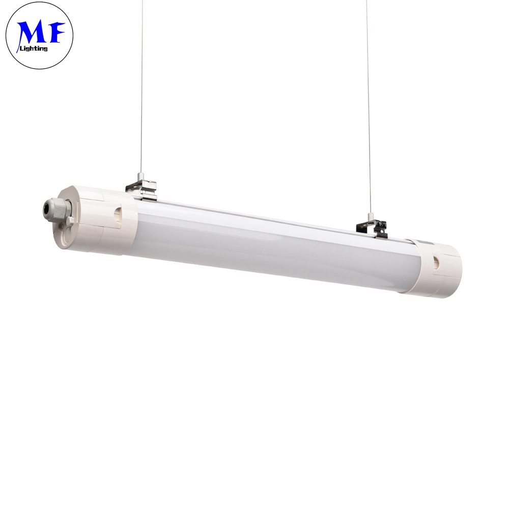 La luz de listones de LED 25W 40W 60W LED Emergencia Triproof Batten Luminaria 220-240 V el falso techo montado a prueba de intemperie vinculables Vapor LED Luz apretado