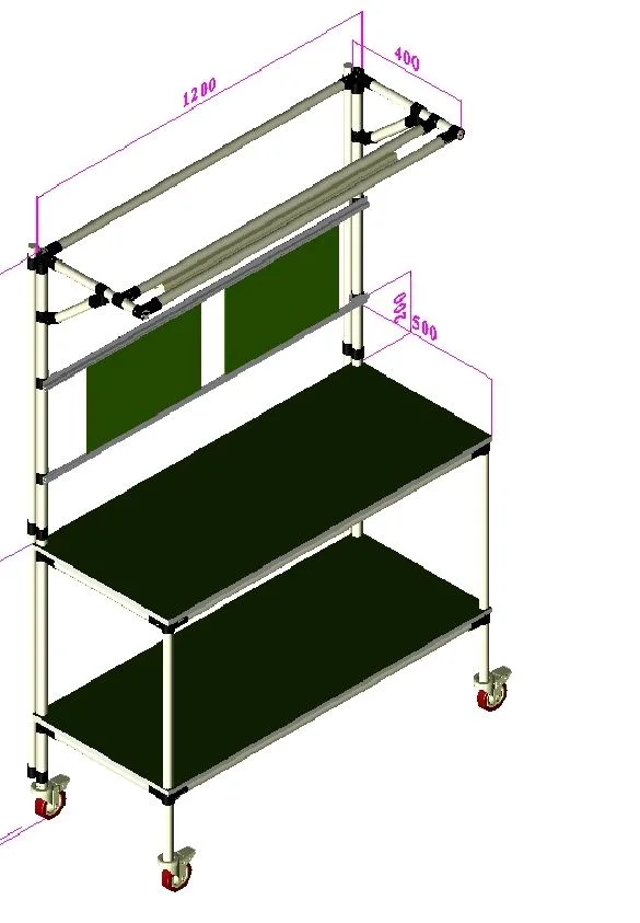 Custom Design Lean Pipe Stainless Steel Pipe Aluminum Pipe Workstation Workbench