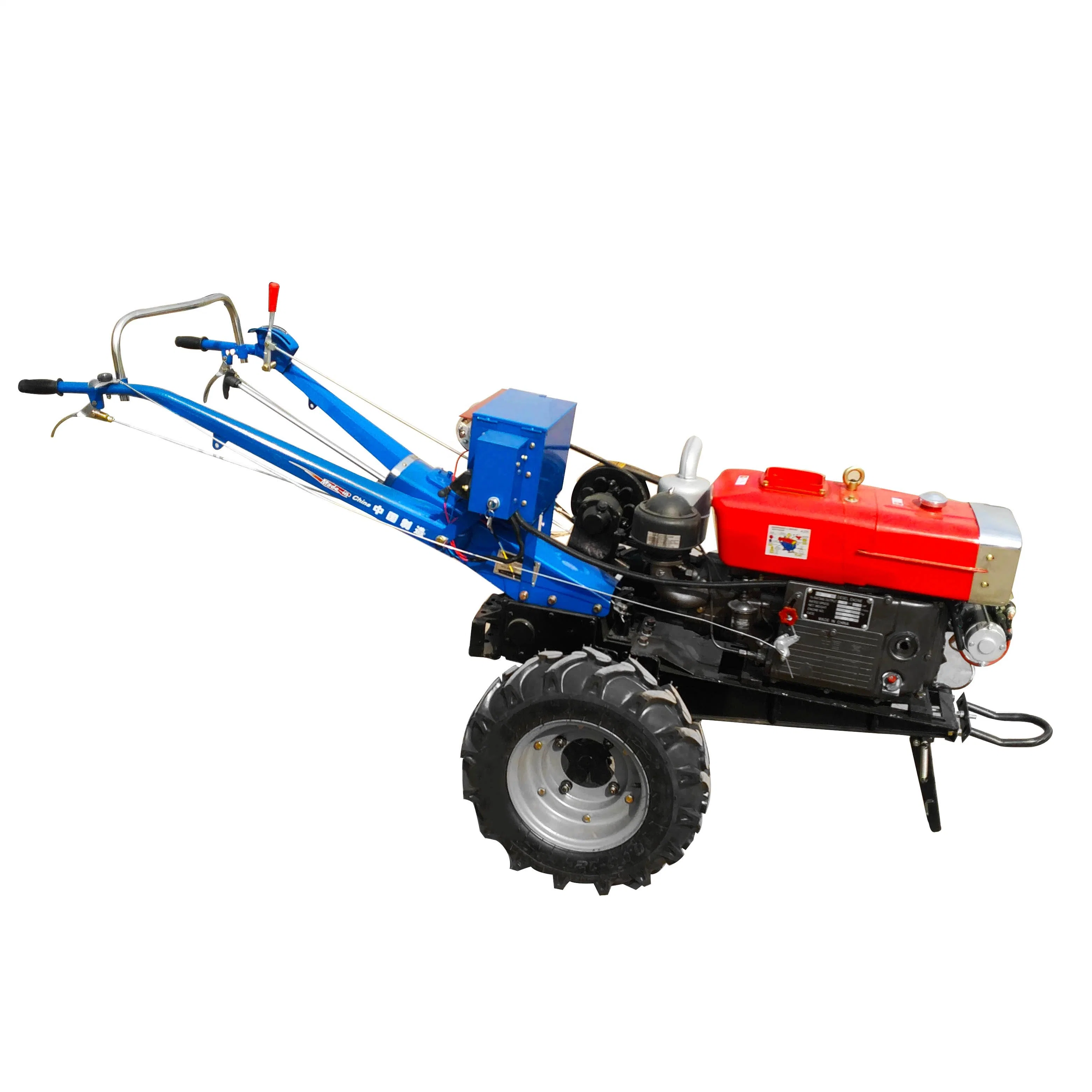 CE Certification Farm Machinery 15HP Power Tillers Mini Farm Garden Agriculture Tractor Hand Tractors Two Wheel Horse Tractor Walking Tractor