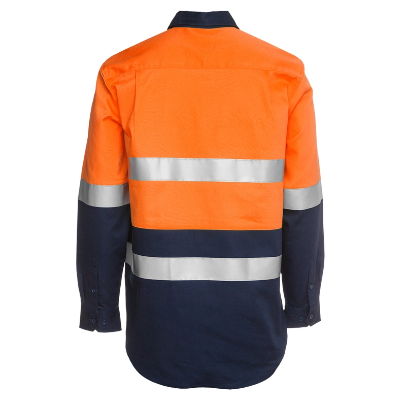 Top Trending Men's Breathable Work Wear Shirts Custom Long Sleeves Reflective Workwear Shirt