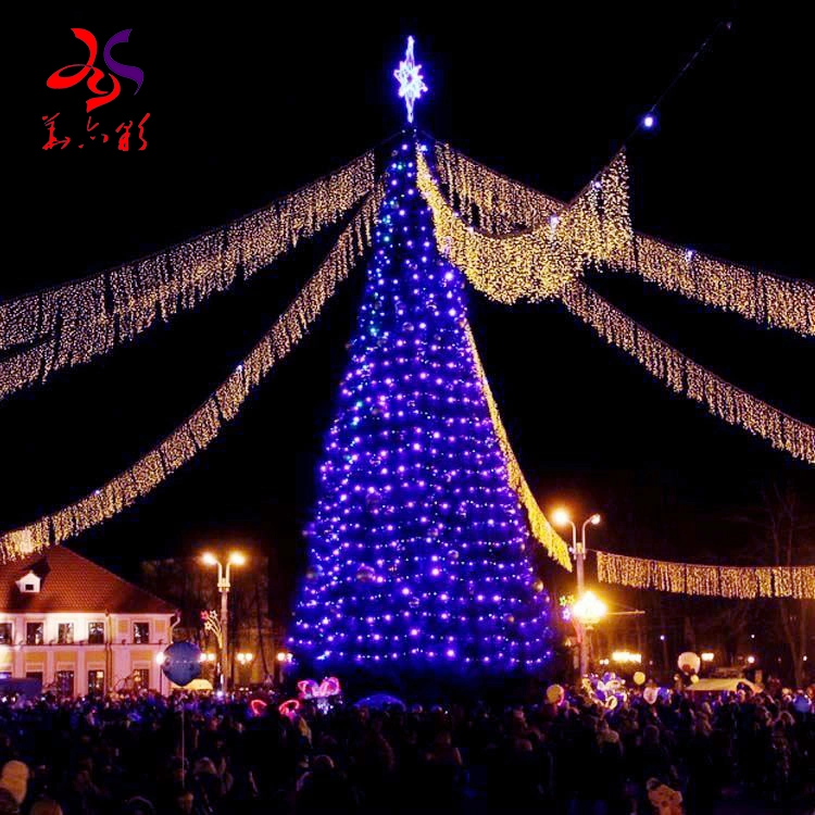 Festival Large PVC Glitter Lighting Handmade PE Christmas Tree