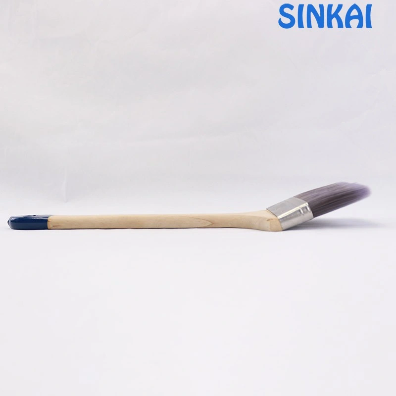 Factory Direct Sale Filaments Radiator Brush 	Extra Long Bent Natural Wood Handle