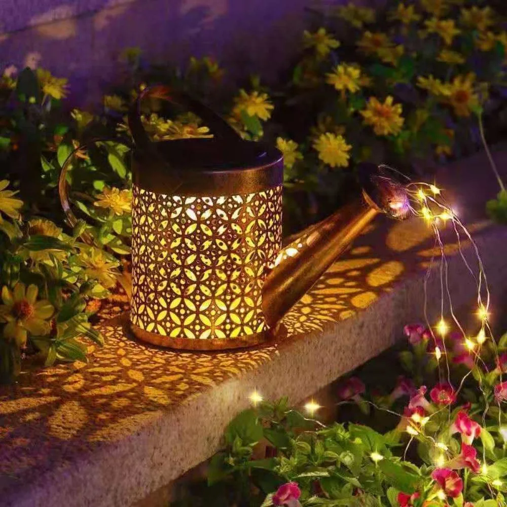 Agua Kettle Garden Lamp Lawn LED luces solares Ci20505