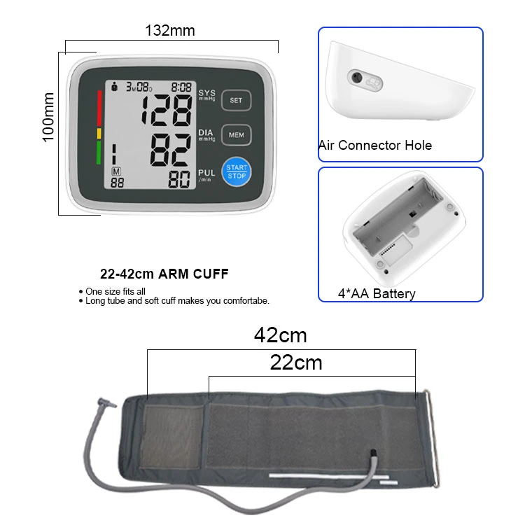 Bp Meter Digital Blood Pressure Monitor Electronic Upper Arm Blood Pressure Monitor