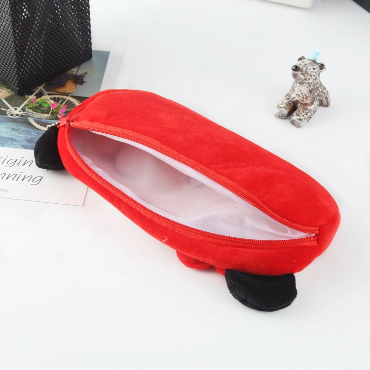 Wholesale/Supplier Cute Flannelette Stationery Pencil Case Animal Shape Large-Capacity Pen Bag