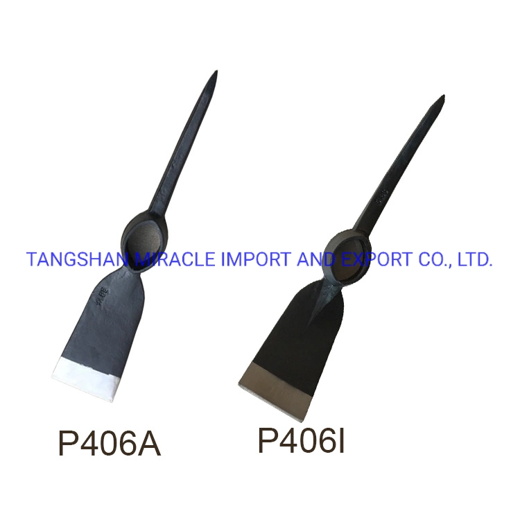 Factory Sale Railway Steel Pickaxe Black Color Hammer Forged P410 for African Market