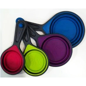 4PCS Folding Silicone Measuring Cups Collapsible Measuring Tool (KTS013)