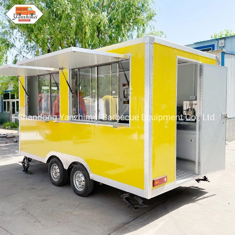 Mobile Kitchen Fast Food Cart Pizza Taco Food Trailer BBQ Food Truck for Sale