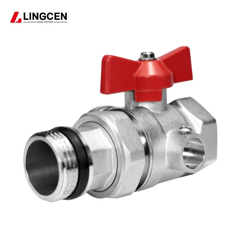 Factory Direct Supply Low Price Straight Type Brass Ball Valve with Thermometer