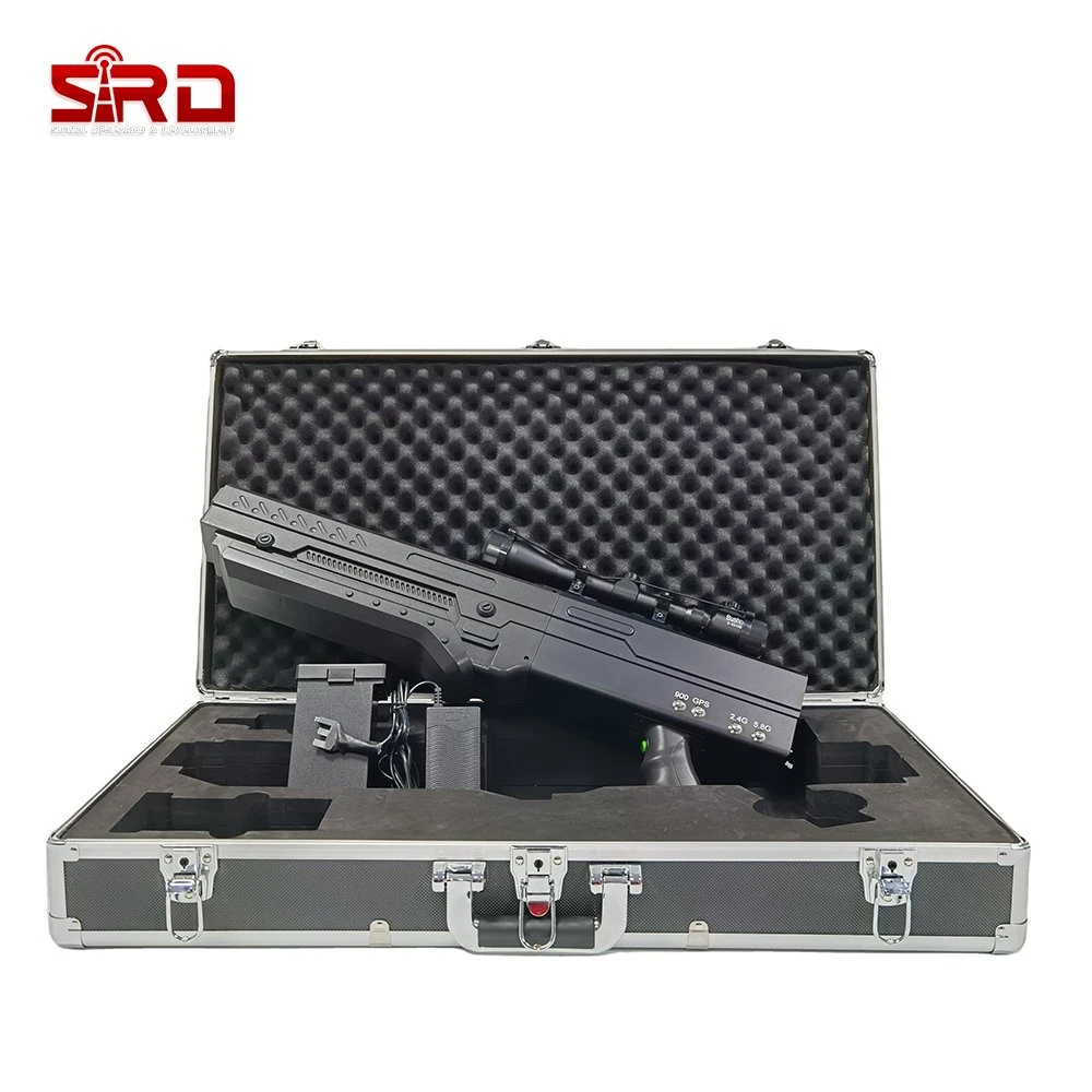 1.5km Drone Jammer 5.8g 2.4G GPS 900MHz 125W Uav Jammer System