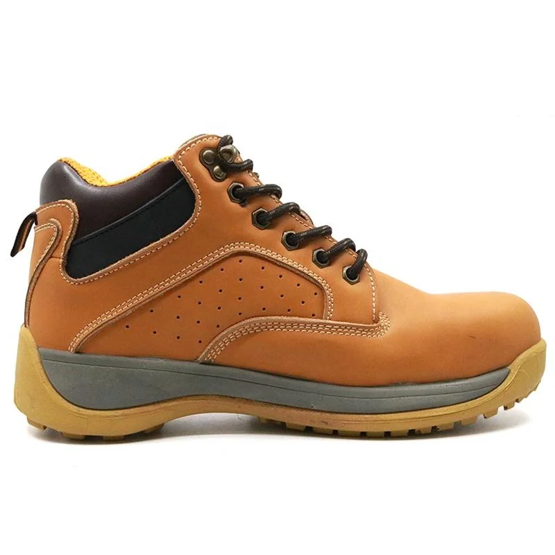 Tiger Master Anti Slip Oil Acid Resistant PU Sole Cow Leather Antistatic Steel Toe Prevent Puncture Men's Safety Shoes for Engineers