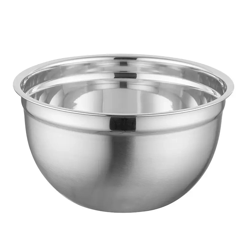 Original Factory OEM Round Serving Container Stainless Steel Mixing Salad Bowl Set for Home Restaurant 18-26cm