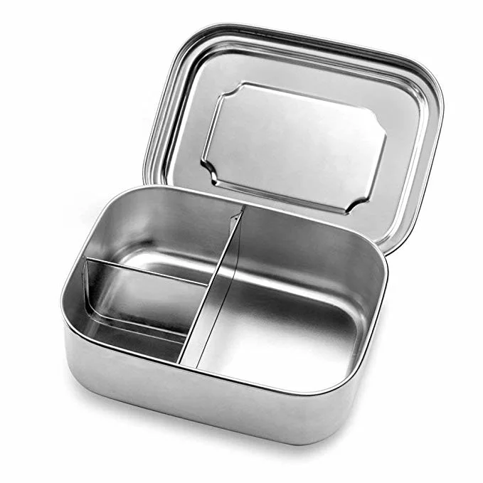 304 Stainless Steel Sealed Leakproof Square Lunch Box for Student