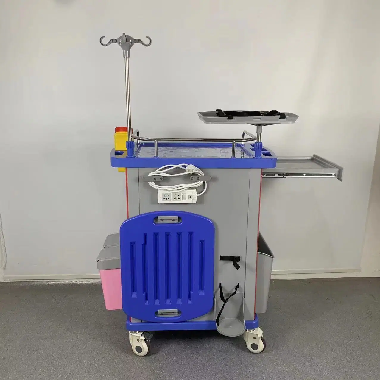 ABS Plastic Hospital Service Cart Trolley de emergencia médica de medicamentos Con los Dibudos