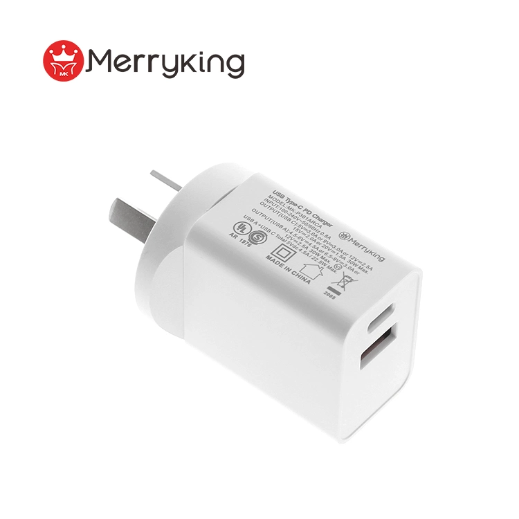 UL FCC CB S-MARK EU UK Us Argentina Plug 30W USB C Pd Type-C Charger Power Adapter Power Supply