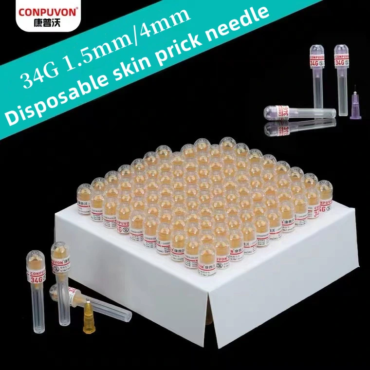 34G1.5mm4mm Needle Piercing Subcutaneous Skin Prick Needle Meso Nano Needle Stainless Steel