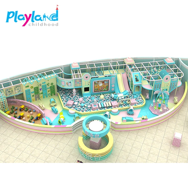 China Indoor Soft Playground Rainbow Castle Indoor Tree House Playground