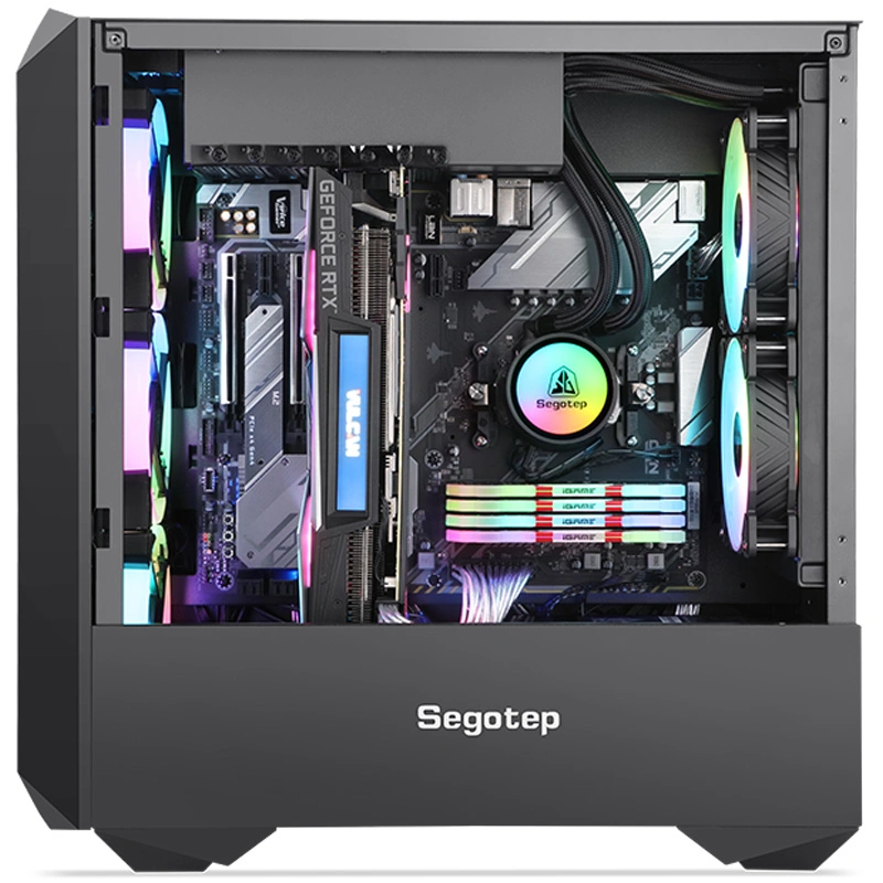 Segotep ATX 3,0 Full Tower Gaming Computer Case mit Mesh Kühlungslüfter Für Die Frontplatte