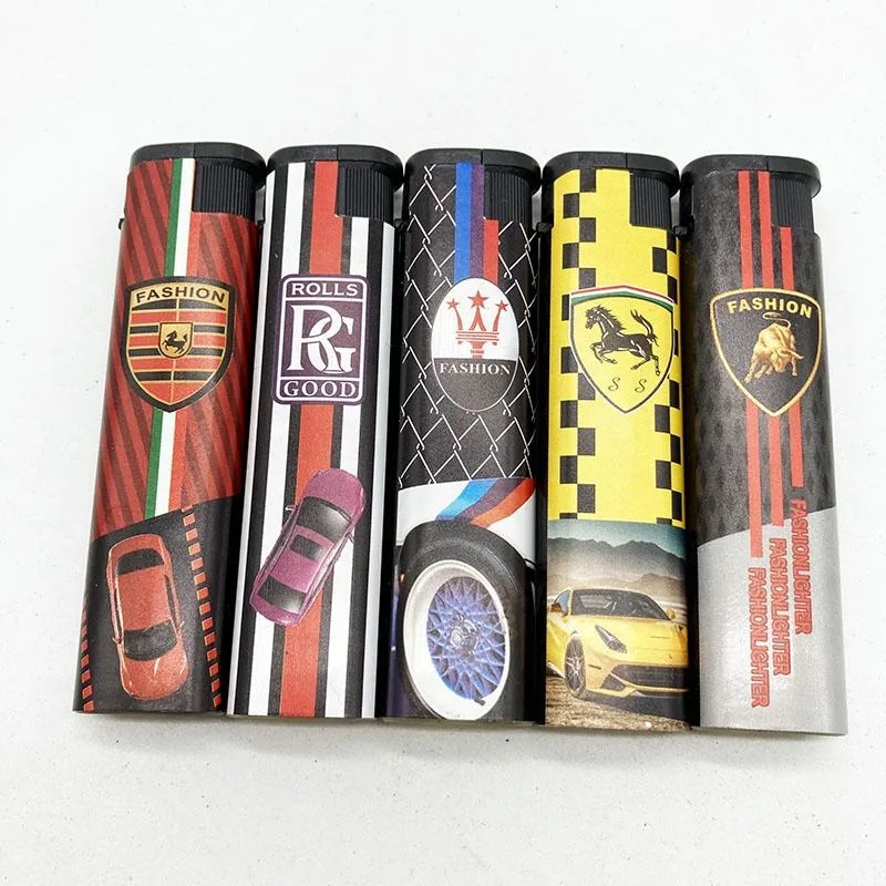 Best Quality Dy-F028windproof Electric Lighter Refillable Label Cigarette Lighter
