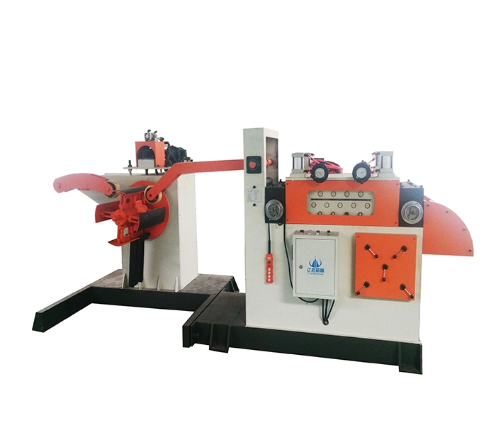 2 in 1 Decoiler with Straightener Machine for Metal Steel Plate Straightening Steel Coil Straightener with Decoiler Sheet Uncoiling and Leveling Machine