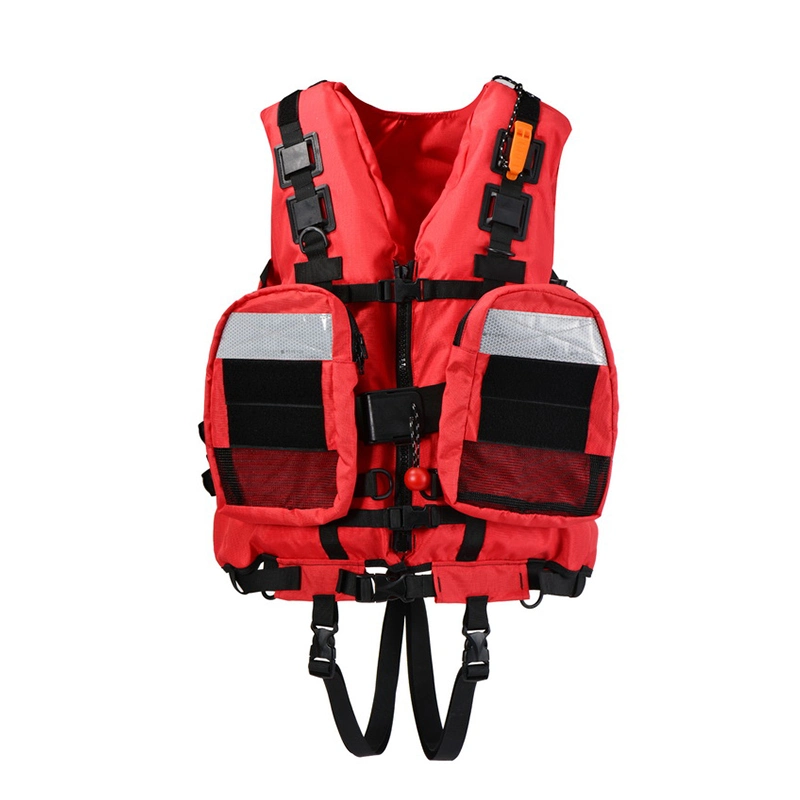 Professional Rescue Water Safety Red Life Jacket for Surfing Swimming