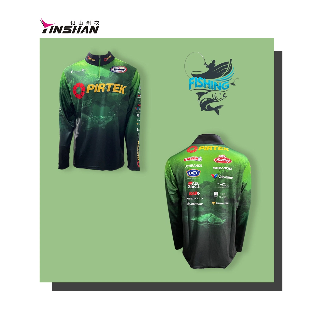 Camisas de pesca OEM al por mayor ropa uniforme personalizada monogrammed manga larga Camiseta de pesca de ajuste rápido en seco