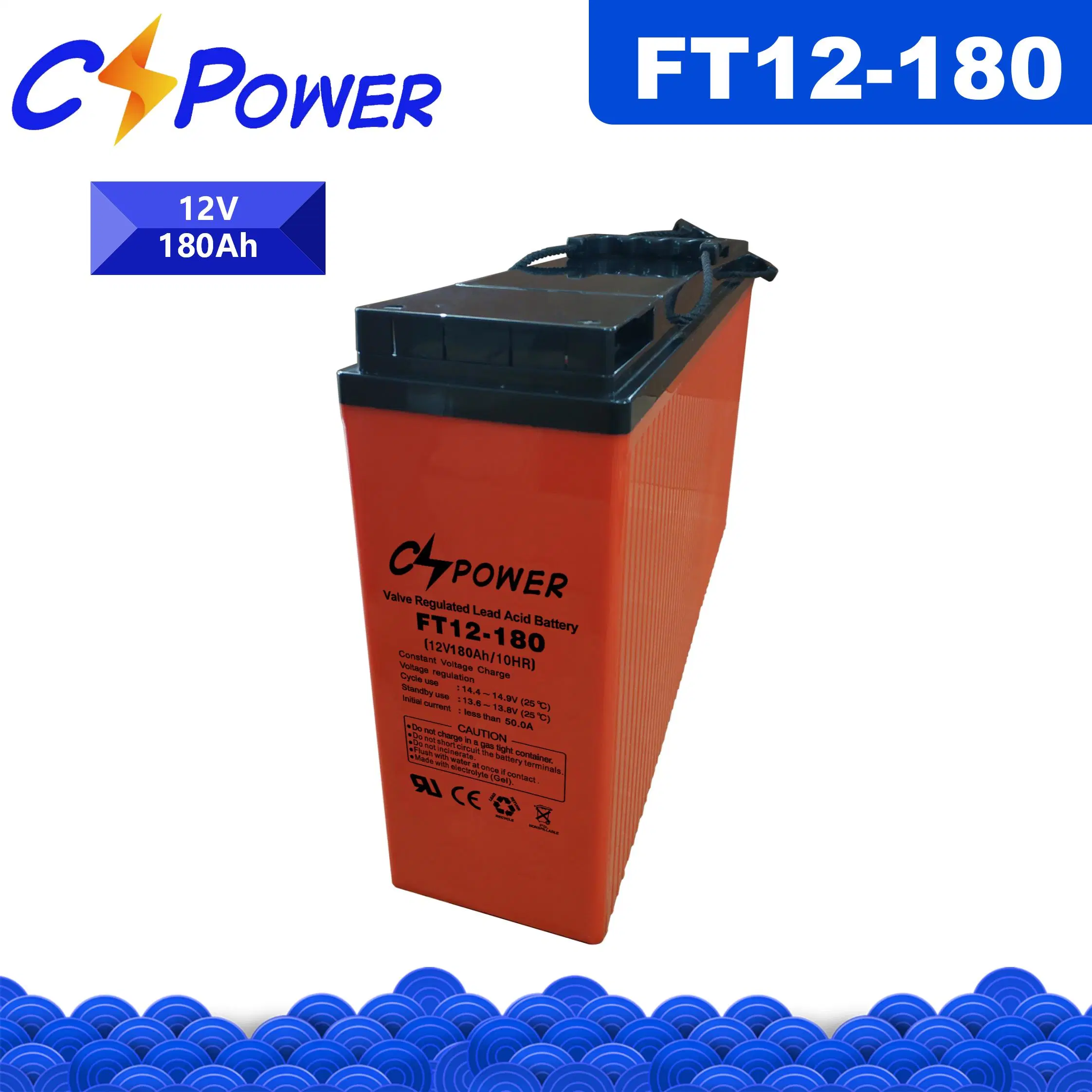 Rechargeable 12V180ah Dry Cell Front Terminal Lead Acid Battery Electric Power for UPS/Solar