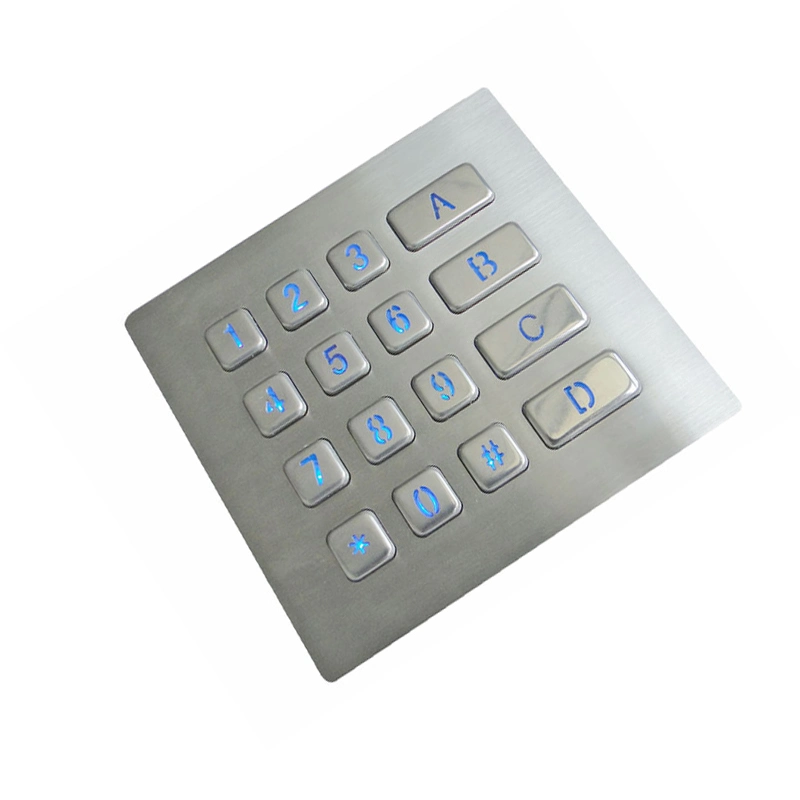 16 Full Travel Backlight Keys Metal Keypad