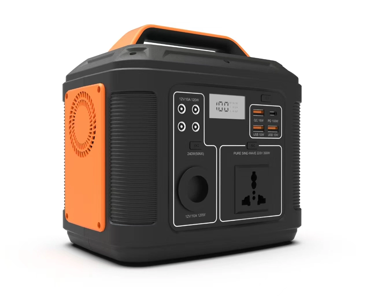 2023 Outdoor Camp Charging 300W 236wh LiFePO4 Battery Camping Backup Power Station Solar Portable