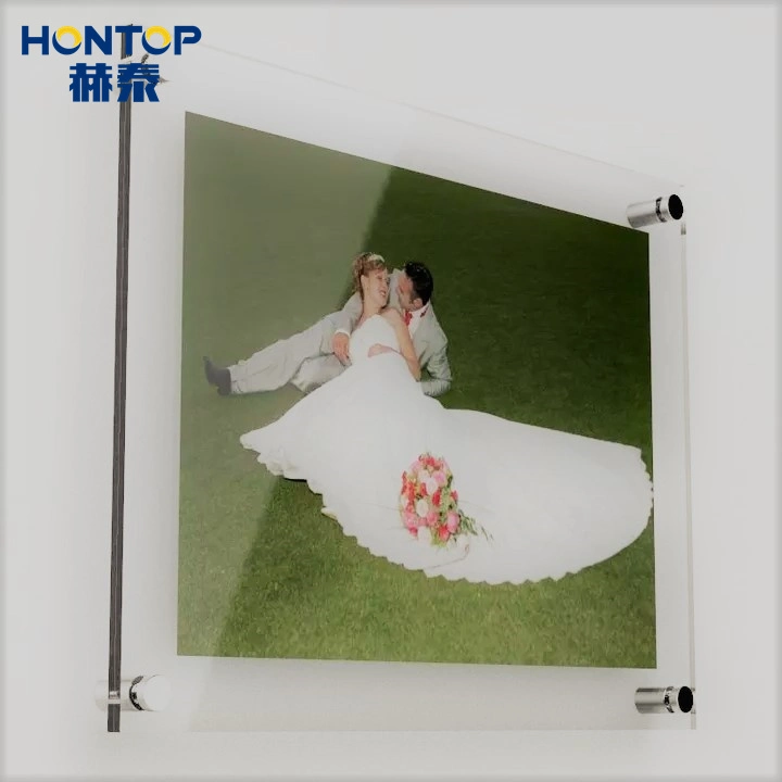 Creative Elegant Clear Wedding Souvenir Gift Photo Display Promotion Custom Design Showcase Acrylic Digital Photo Magnetic Picture Frame