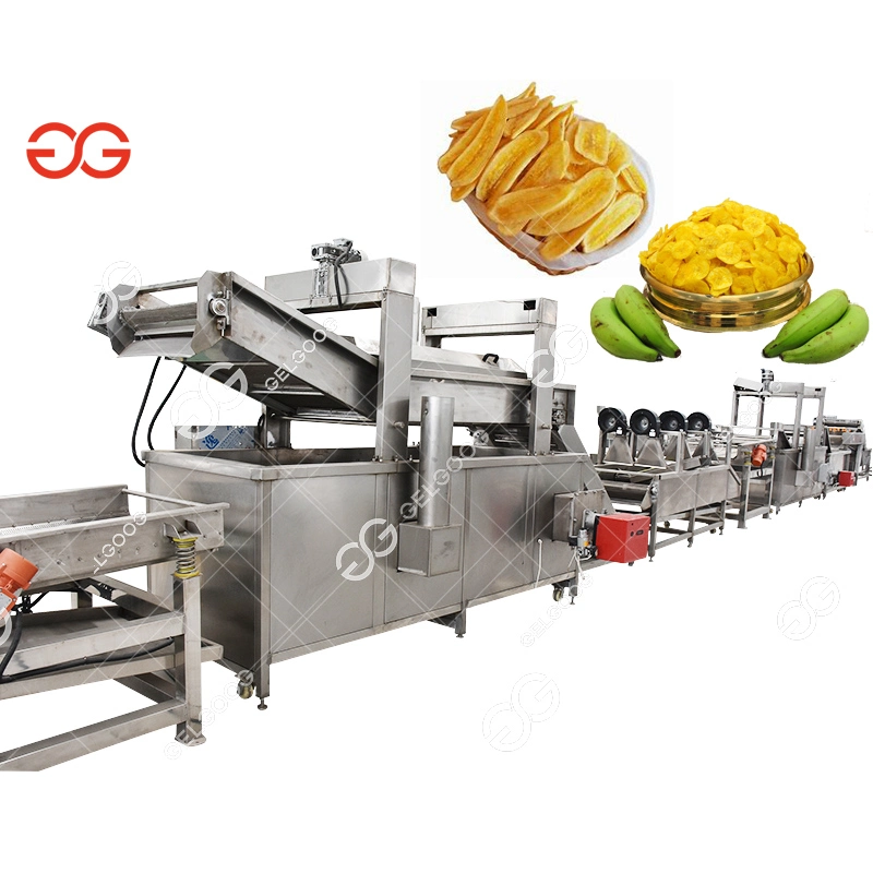 Gelgoog 500kg/h de la planta de Banana industriales máquina de hacer chips de plátano Equipo automático para los chips de plátano