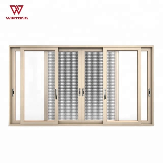 Wintong Aluminium Door Front Door 3 Tracks Sliding Glass Door