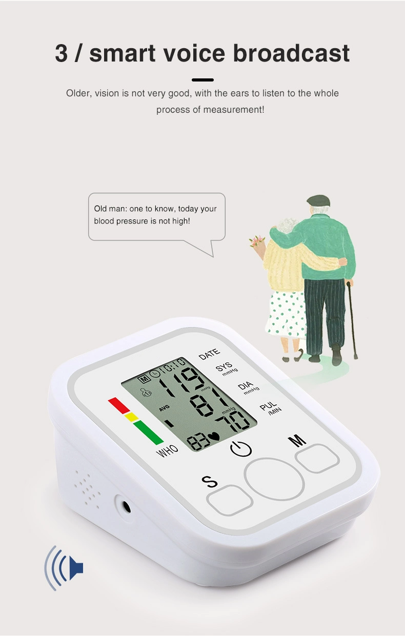 High Automatic Cheap Upper Arm Electronic Digital Portable Bp Blood Pressure Monitor